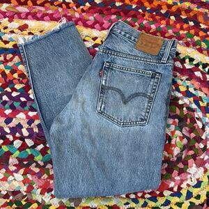 Levi’s White Oak Cone Denim Selvedge Distressed Blue Jeans